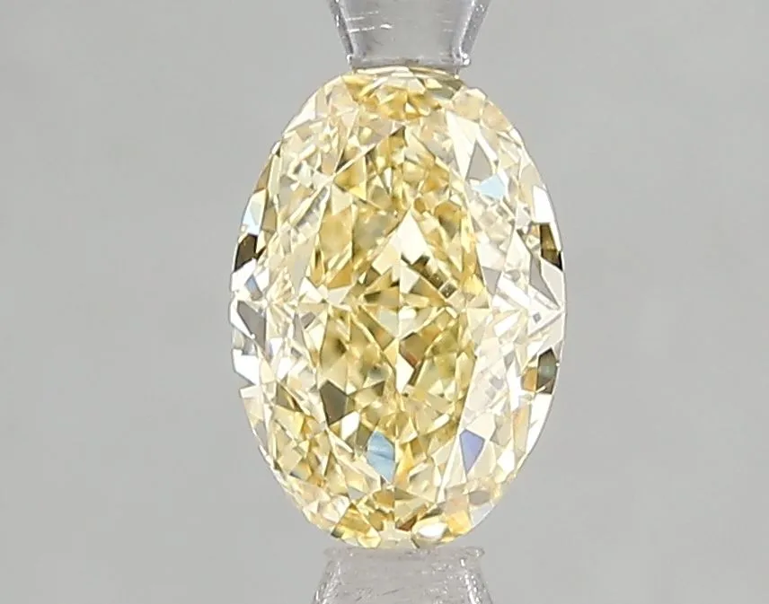 1.10ct OVAL Fancy Intense Yellow VVS2 Coloured Lab diamond