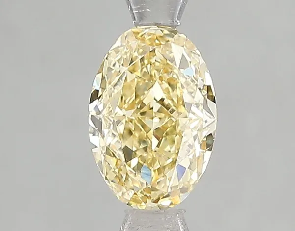 1.1ct OVAL Fancy Intense Yellow VVS2 Coloured Lab diamond