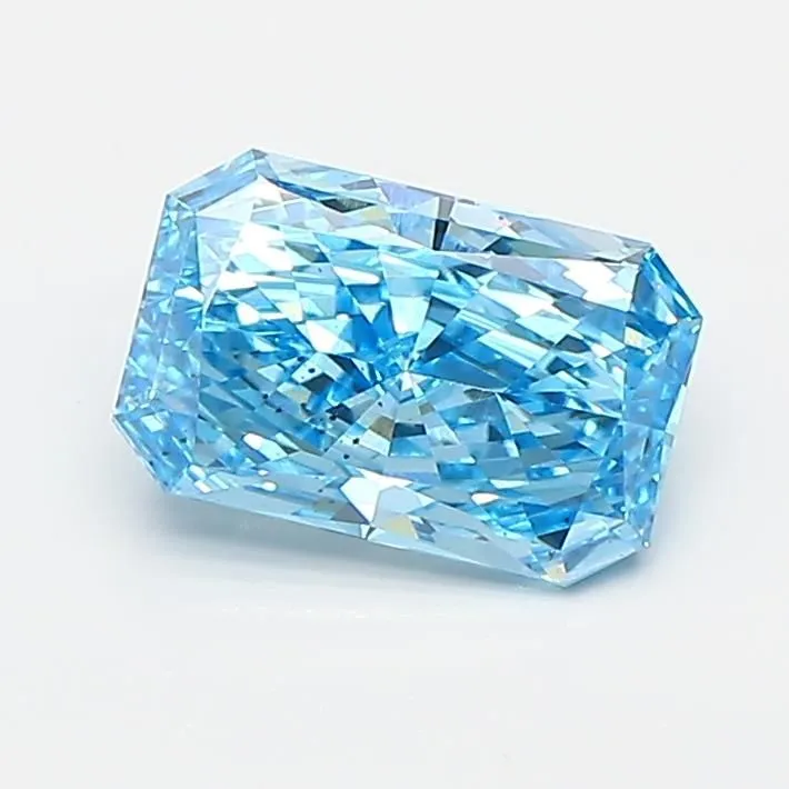 0.96ct RADIANT Fancy Vivid Blue VS2 Coloured Lab diamond