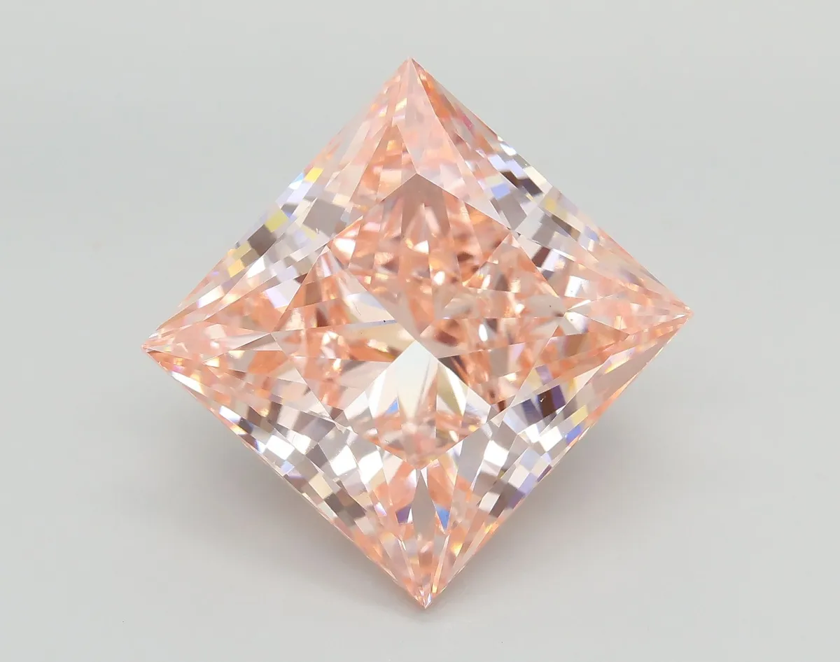 10.03ct PRINCESS Fancy Intense Pink VS1 Coloured Lab diamond