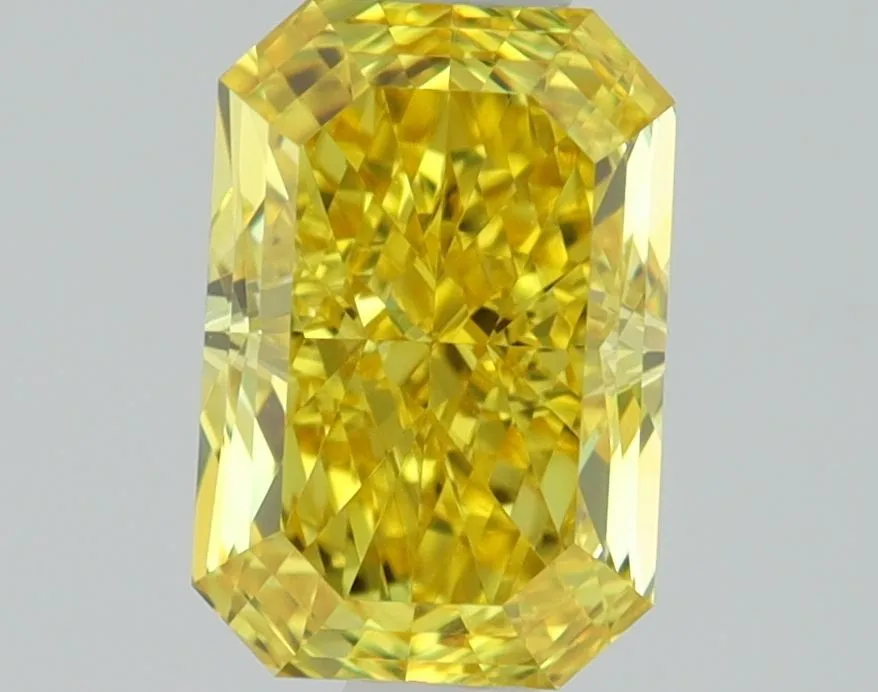 1.03ct RADIANT Fancy Vivid Yellow VS1 Coloured Lab diamond