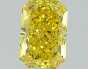 1.03ct RADIANT Fancy Vivid Yellow VS1 Coloured Lab diamond