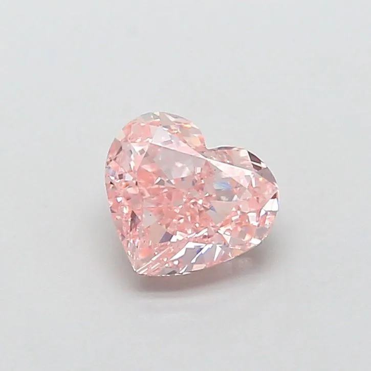 1.08ct HEART Fancy Intense Pink VS1 Coloured Lab diamond