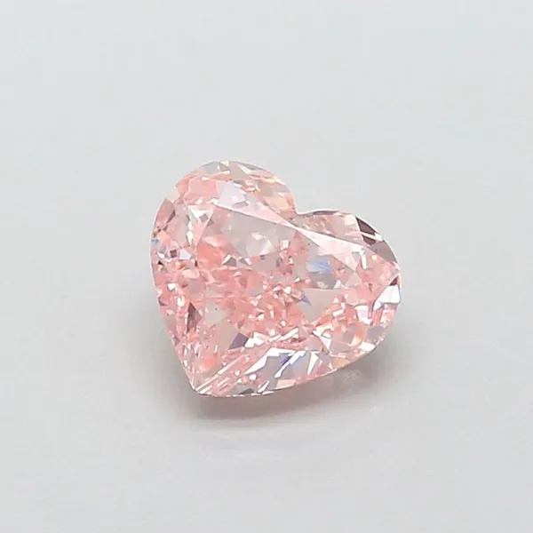 1.08ct HEART Fancy Intense Pink VS1 Coloured Lab diamond