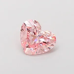 1.01ct HEART Fancy Intense Pink VS1 Coloured Lab diamond