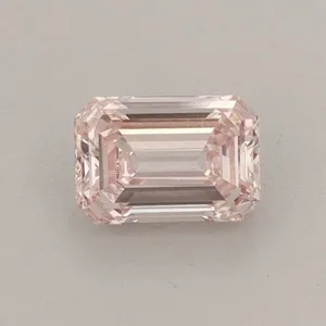 0.5ct EMERALD Fancy Pink VVS2 Coloured Lab diamond