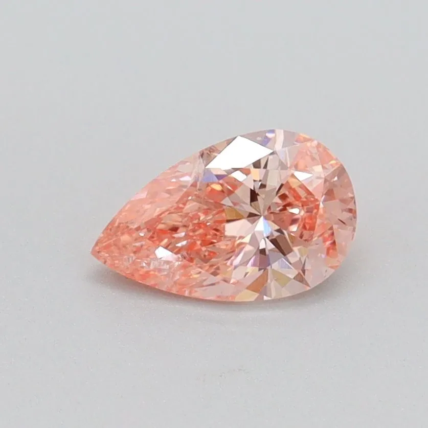 0.51ct PEAR Fancy Vivid Pink SI2 Coloured Lab diamond