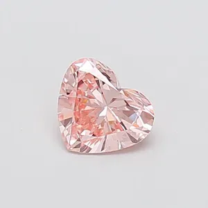 0.74ct HEART Fancy Intense Pink VS1 Coloured Lab diamond