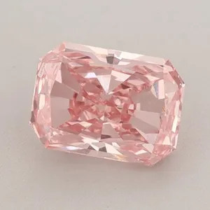 1.15ct RADIANT Fancy Vivid Pink VS1 Coloured Lab diamond