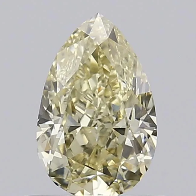 0.69ct PEAR Fancy Yellow VVS2 Coloured Lab diamond