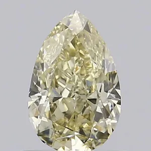 0.69ct PEAR Fancy Yellow VVS2 Coloured Lab diamond
