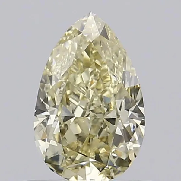 0.69ct PEAR Fancy Yellow VVS2 Coloured Lab diamond