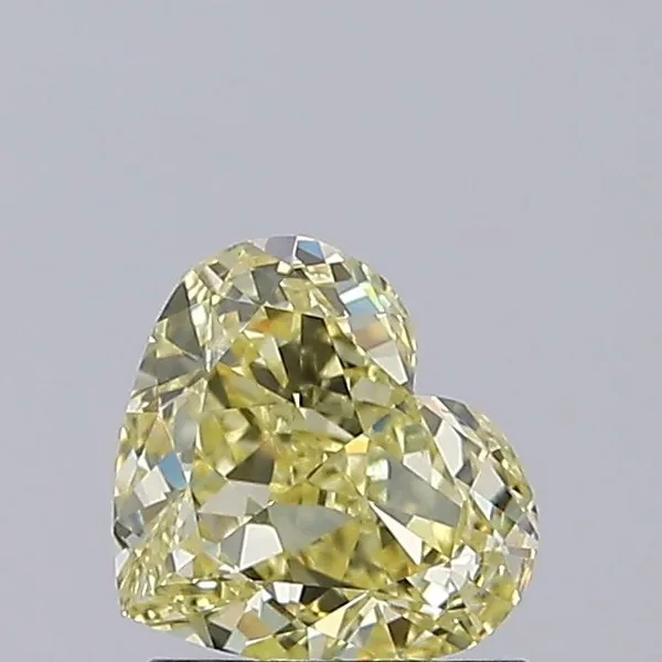1.07ct HEART Fancy Intense Yellow VVS2 Coloured Lab diamond