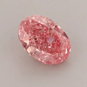 0.8ct OVAL Fancy Vivid Pink VS1 Coloured Lab diamond