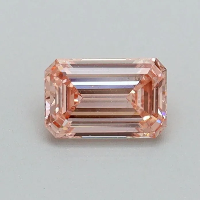 0.50ct EMERALD Fancy Intense Pink VS2 Coloured Lab diamond