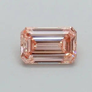 0.5ct EMERALD Fancy Intense Pink VS2 Coloured Lab diamond
