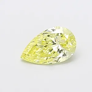 0.58ct PEAR Fancy Intense Yellow VS1 Coloured Lab diamond