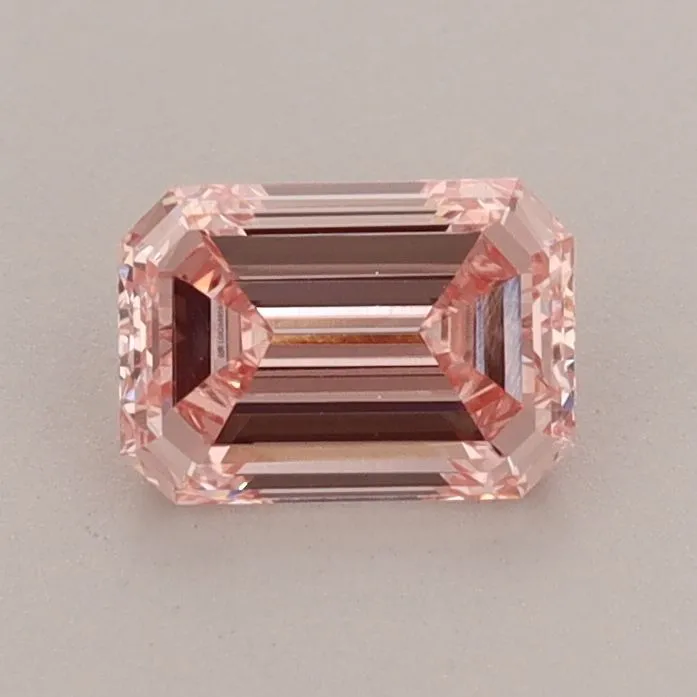 0.76ct EMERALD Fancy Vivid Pink VS1 Coloured Lab diamond