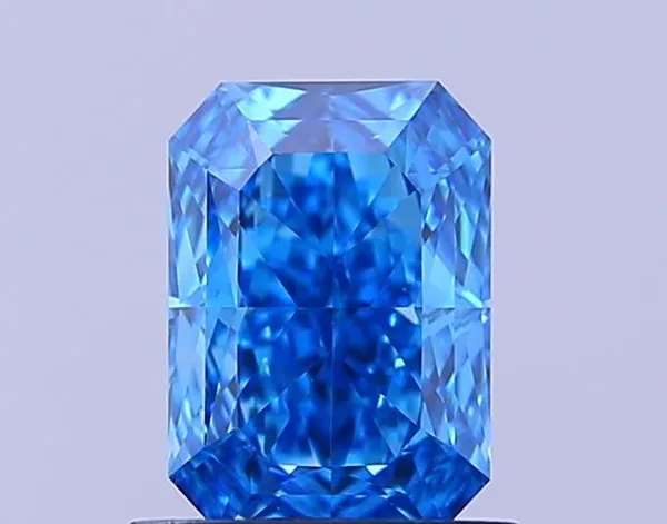 1ct RADIANT Fancy Vivid Blue VS1 Coloured Lab diamond