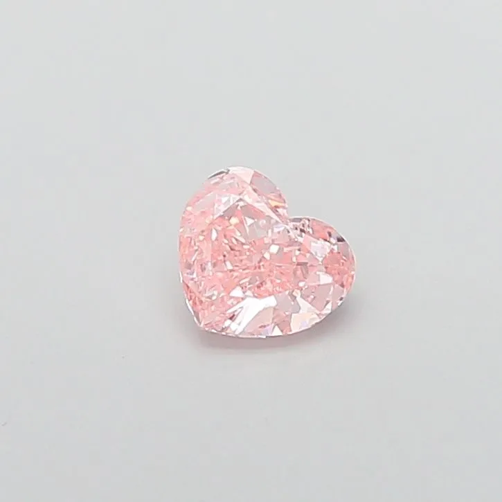 0.69ct HEART Fancy Vivid Pink VVS2 Coloured Lab diamond