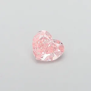 0.69ct HEART Fancy Vivid Pink VVS2 Coloured Lab diamond