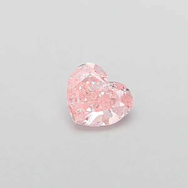 0.69ct HEART Fancy Vivid Pink VVS2 Coloured Lab diamond