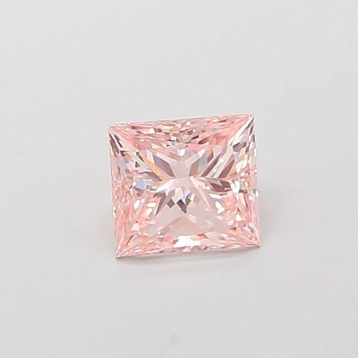 1.50ct PRINCESS Fancy Pink VVS2 Coloured Lab diamond