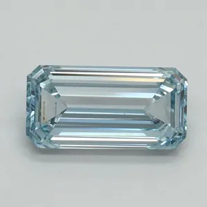 1ct EMERALD Fancy Vivid Blue VS1 Coloured Lab diamond