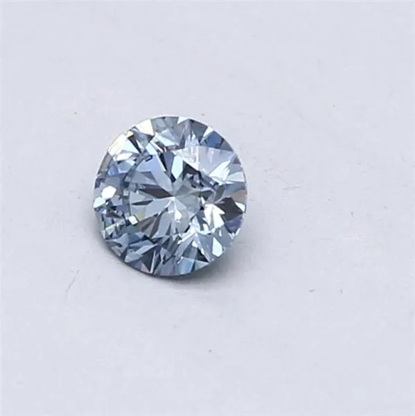 0.31ct ROUND Fancy Vivid Blue SI2 Coloured Lab diamond
