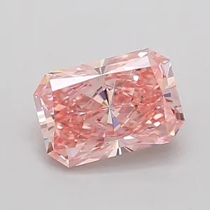 0.93ct RADIANT Fancy Intense Pink VS2 Coloured Lab diamond