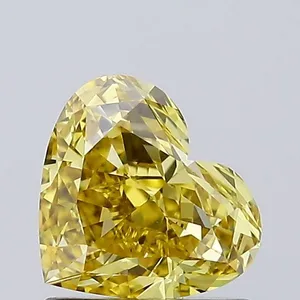 1.04ct HEART Fancy Intense Yellow VVS2 Coloured Lab diamond