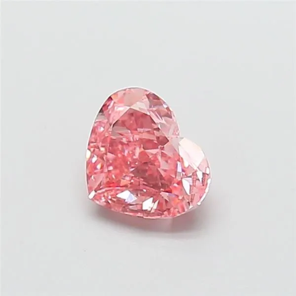 1.17ct HEART Fancy Vivid Pink VVS2 Coloured Lab diamond