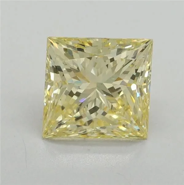 1.51ct PRINCESS Fancy Intense Yellow VS2 Coloured Lab diamond