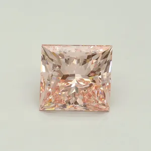 4.21ct PRINCESS Fancy Vivid Pink VVS2 Coloured Lab diamond