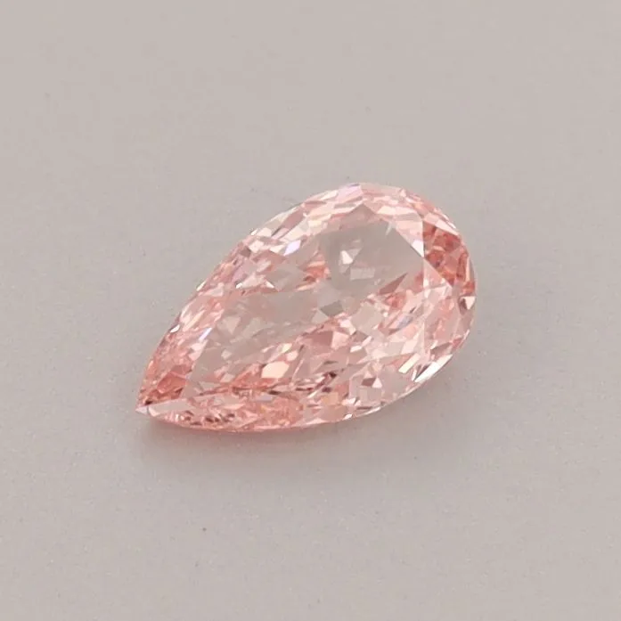 0.34ct PEAR Fancy Vivid Pink VVS2 Coloured Lab diamond