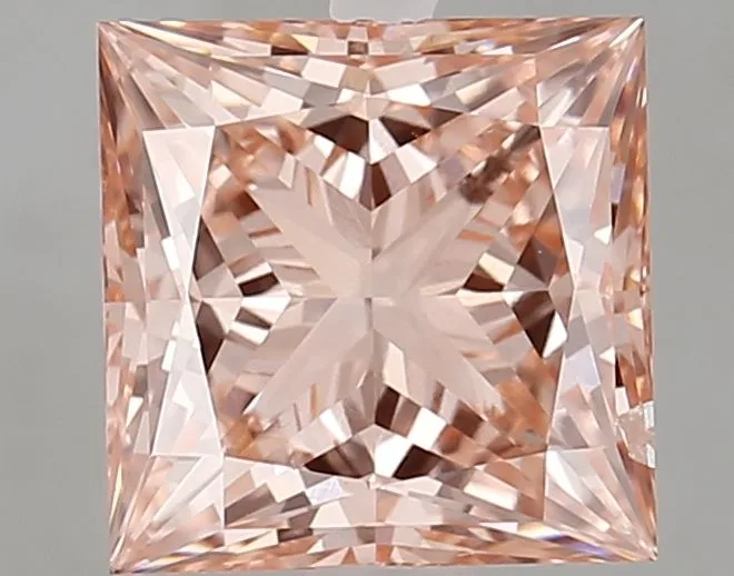 3.03ct PRINCESS Fancy Vivid Pink SI1 Coloured Lab diamond
