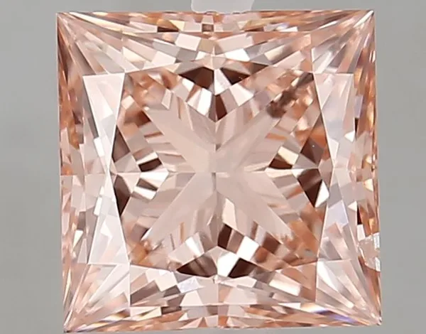 3.03ct PRINCESS Fancy Vivid Pink SI1 Coloured Lab diamond