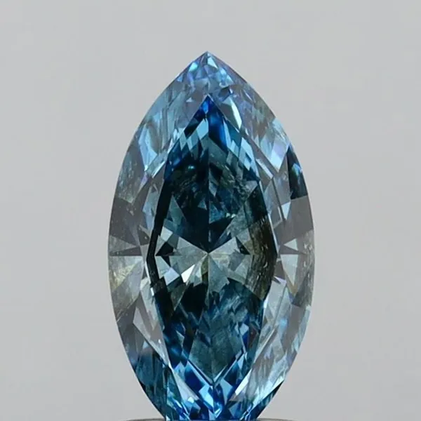 1.02ct MARQUISE Fancy Intense Blue SI2 Coloured Lab diamond