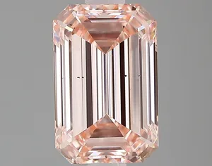 1.39ct EMERALD Fancy Intense Pink VS2 Coloured Lab diamond
