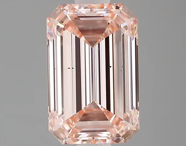 1.39ct EMERALD Fancy Intense Pink VS2 Coloured Lab diamond
