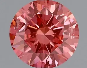 0.52ct ROUND Fancy Vivid Pink SI2 Coloured Lab diamond