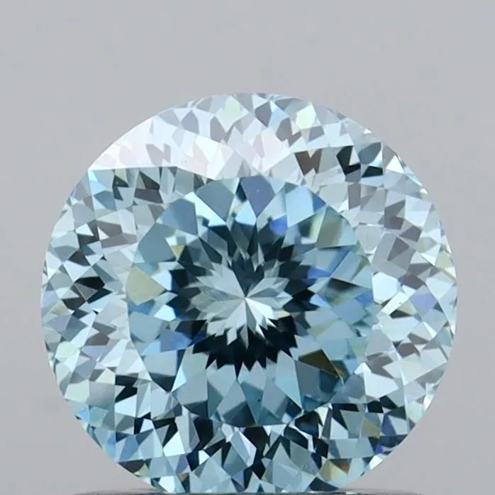 1.06ct ROUND Fancy Intense Blue VS1 Coloured Lab diamond