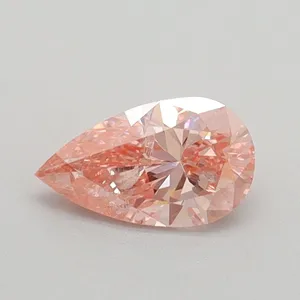 0.5ct PEAR Fancy Intense Pink SI2 Coloured Lab diamond