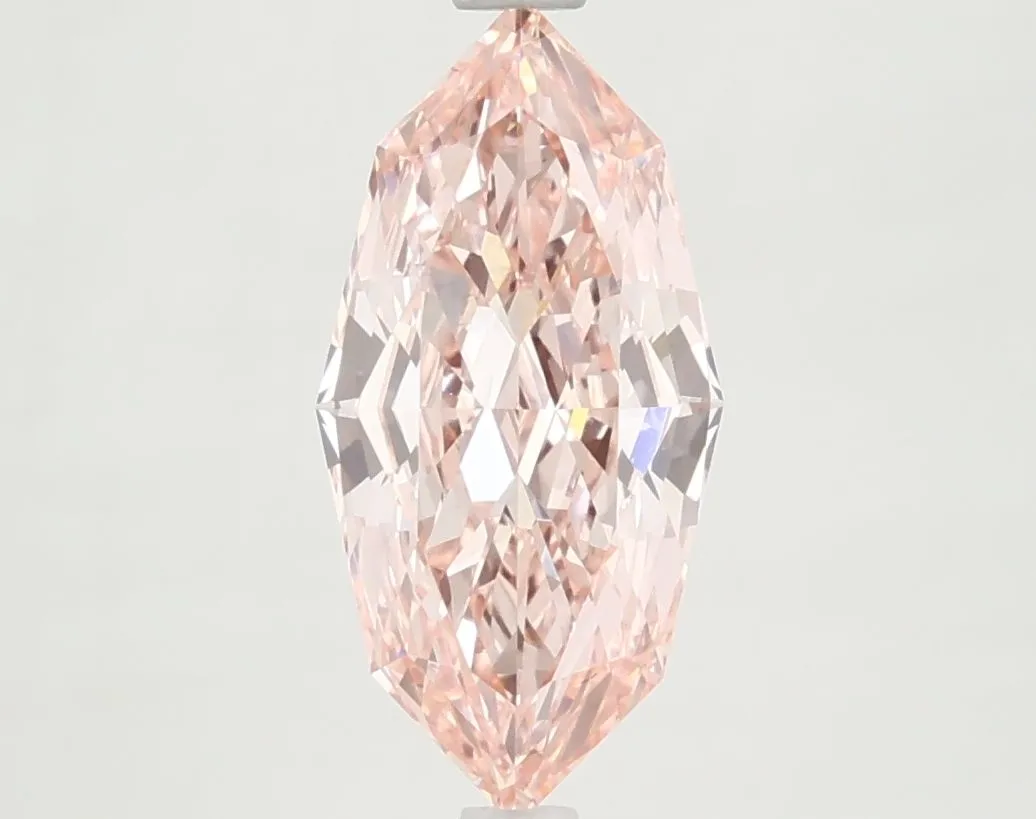 1.83ct MARQUISE Fancy Vivid Pink VVS2 Coloured Lab diamond