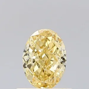 0.57ct OVAL Fancy Yellow VVS2 Coloured Lab diamond