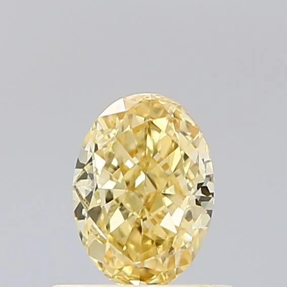 0.57ct OVAL Fancy Yellow VVS2 Coloured Lab diamond