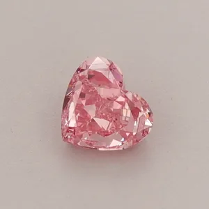 0.36ct HEART Fancy Vivid Pink VS2 Coloured Lab diamond