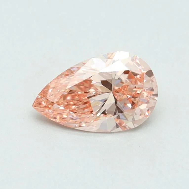 0.50ct PEAR Fancy Intense Pink SI1 Coloured Lab diamond
