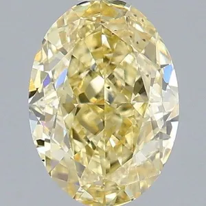 1.1ct OVAL Fancy Yellow VS2 Coloured Lab diamond