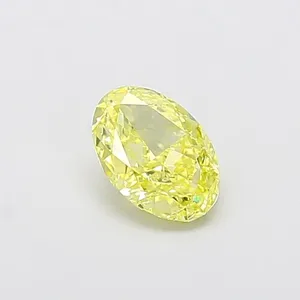 1.01ct OVAL Fancy Intense Yellow VS1 Coloured Lab diamond